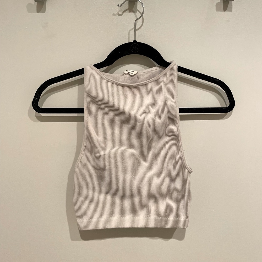 White ribbed tank